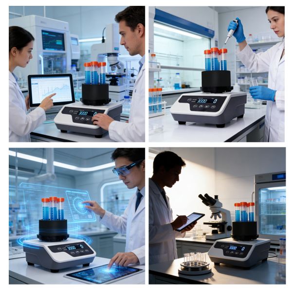 High Speed Lab Vortex Mixer Compact Benchtop Vortex Mixer With Adjustable Speed