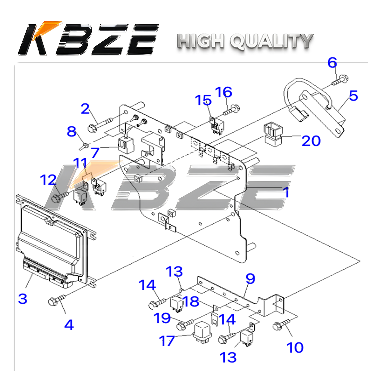 KBZE PREMIUM SUPPLIER 7835-46-1008 ECU CONTROLLER KOMATSU FOR PC200-8 PC210-8 PC220-8 PC240-8 PC270-8