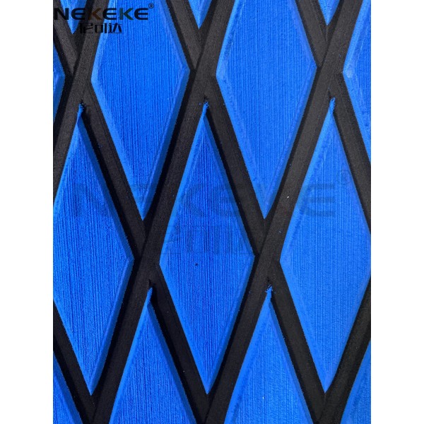 Self Adhesive EVA Deck Sheet Blue Black Diamond Pattern