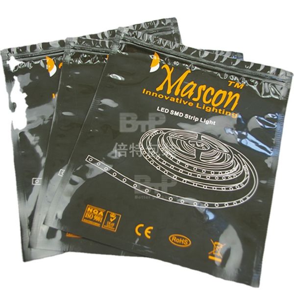 High Quality Anti-static Aluminium Foil Shielding Reusable Laminated Pouch LED Strip Lamp Belt Packaging Bag