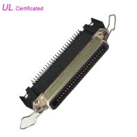 Conector fêmea de ângulo direito do PWB de 50 Pin Centronic com o fechamento das travas e da placa da mola