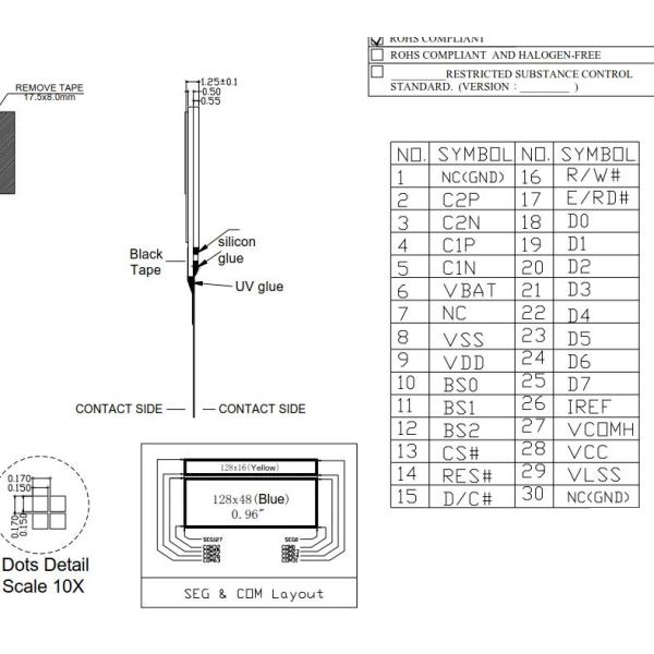 4pin 0,96