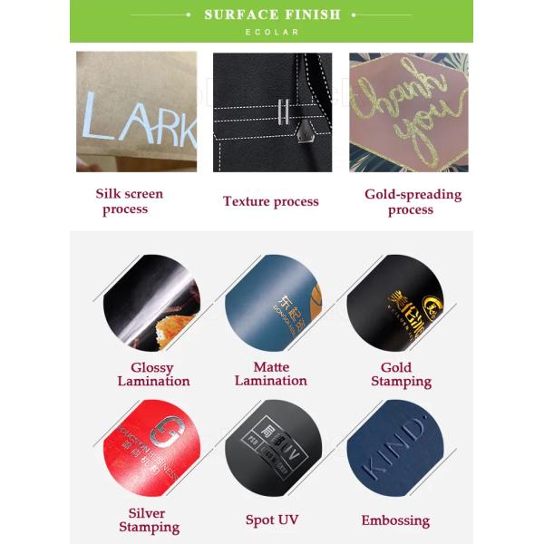 Reusable Stone Print Paper Bags With Logo And Handles Customized Printed