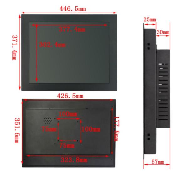 19 quadro plástico impermeável industrial do painel IP65 do PC do tela táctil