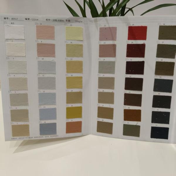 Blended Elastic Fabric 240GSM 40% Nylon 60% Cotton Fabric Breathable