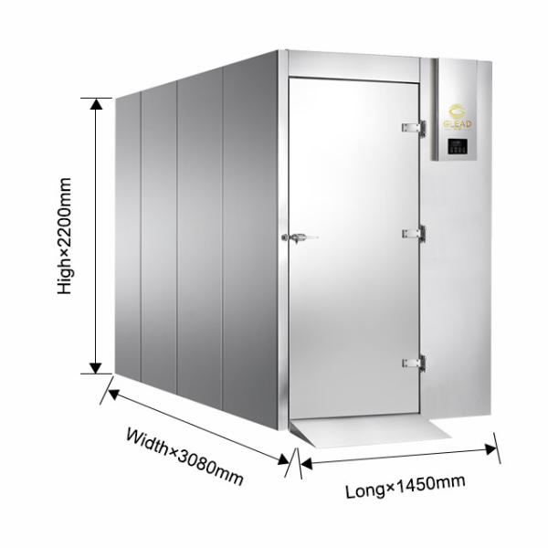 Industrial Blast Chiller/Freezer Cabinets 2700W Power Air Cooled Equipment for 15 Tray Capacity