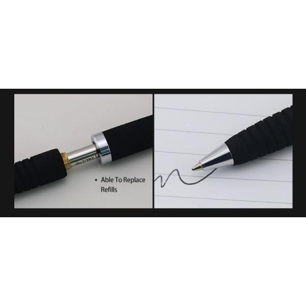 Luxury 1.0mm Metal Ballpoint Pen Thick Barrel Ball Pen Comfortable EVA Grip