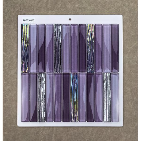 Mosaïques de verre violet résistant à l'usure 300x300mm pour piscine et décoration