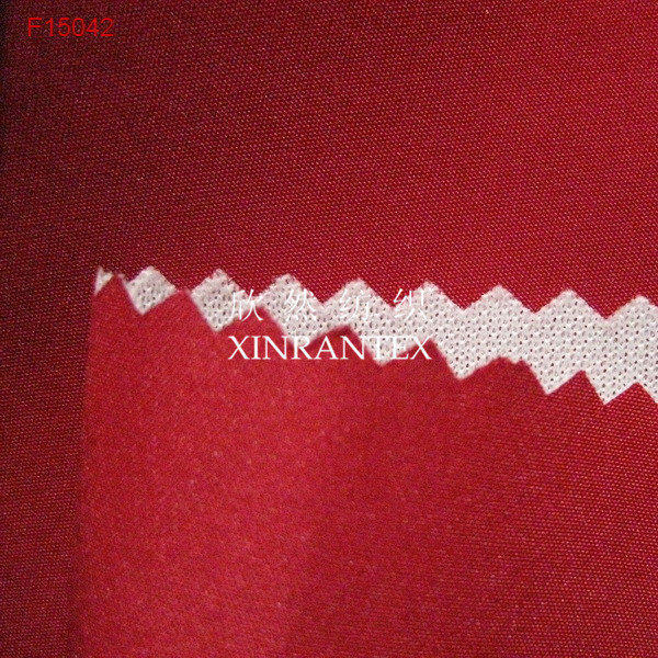 F1504 100% polyester fabric bonding with poly kniting