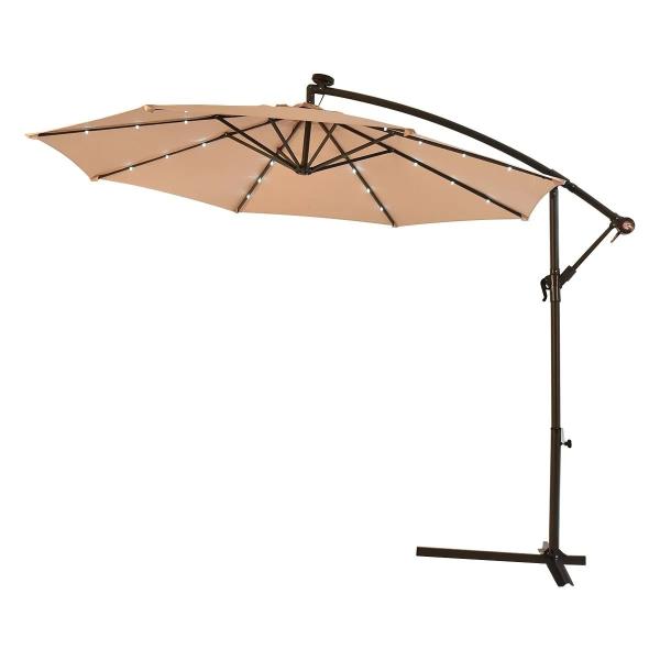 Outdoor Funiture Color Customized 2.7M Hand Crank Sunshade with Led Light Iron