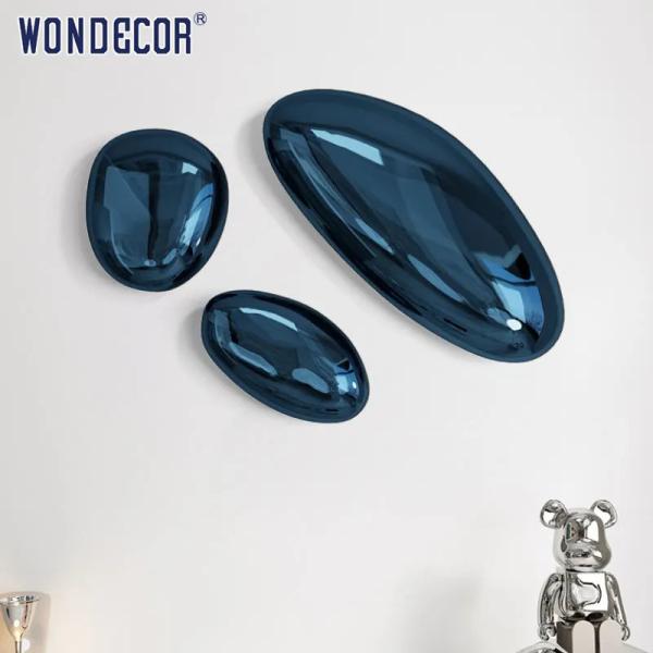 Абстрактная скульптура отделки стен нержавеющей стали лобби гостиницы булыжника