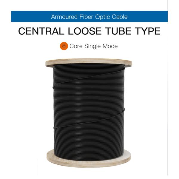 Single Mode Armoured SM GYXTW Duct Fiber Optic Cable 4core