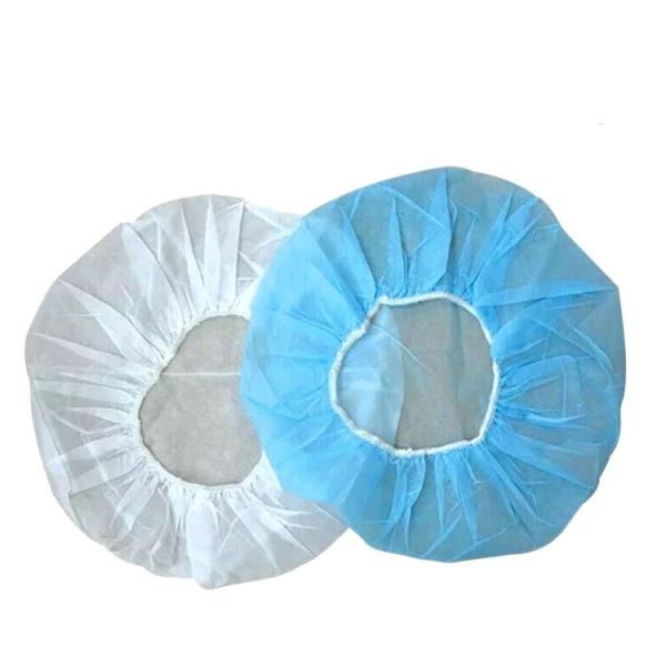 Soft Non Woven Head Cover , Single / Double Elastic Disposable Surgeon Cap