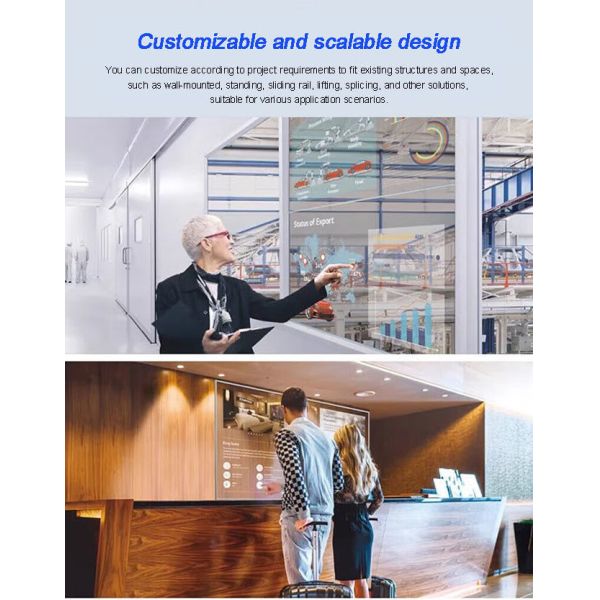 55 inch Touchscreen Transparent OLED Screen Customized Clear OLED Display