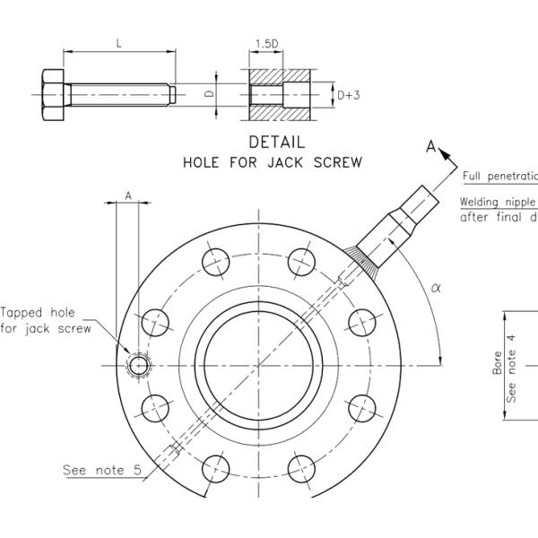 Forged Orifice Flange ASME B16 36 Hastelloy B3 UNS N10675 1500 Class 8 Inch SCH160