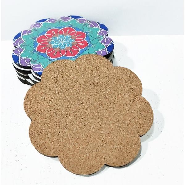 105*105mm Wavy Edge Flower shape Blank Sublimation Ccoasters Hotel And Restaurant Cup Mat