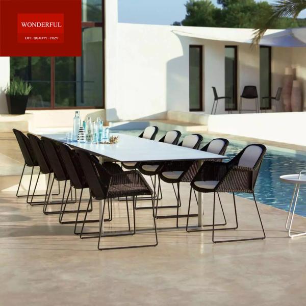 Outdoor Furniture Garden Modern Rattan Dining Chair with Foldable Design and Mail Packing