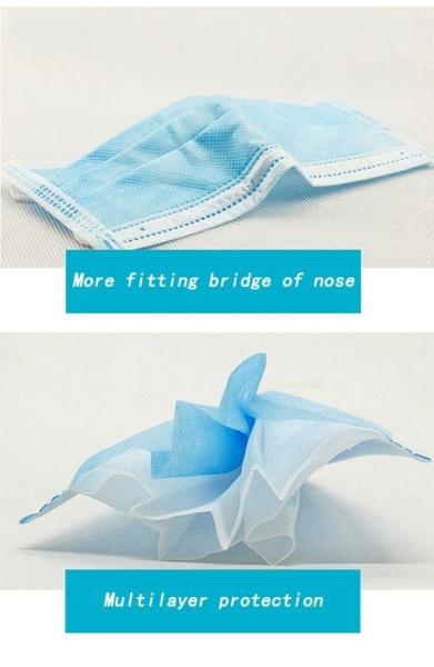 Breathable Disposable Surgical Mask , Waterproof 3 Ply Non Woven Face Mask