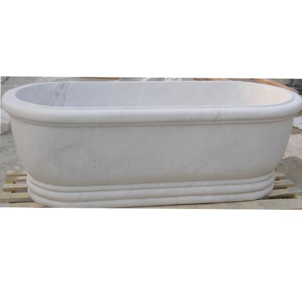 Home deocration pink marble bathtub with polish surface for bathroom,china sculpture supplier