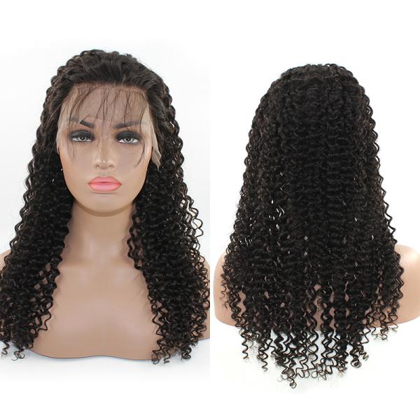 Natural Black 150% Lace Front Human Hair Wigs