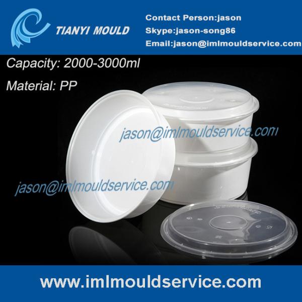 food grade white PP disposable plastic salad bowl mould/disposable plastic soup bowl mould