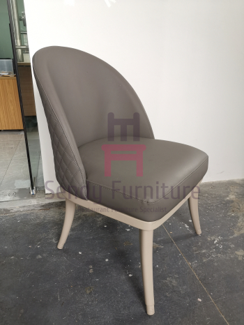 Fully Upholstered Velvet Armrest Dining Chair with Hardware Fitting