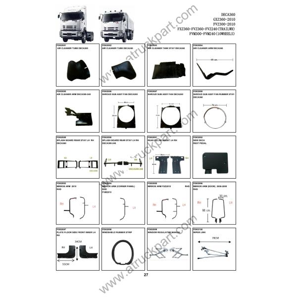 Front Bumper For ISUZU DECA 360 Truck Spare Body Parts