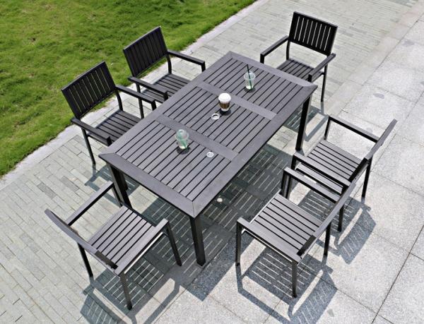 New design Poly Plastic wood Aluminium chairs and table Hotel Outdoor Garden Patio chair