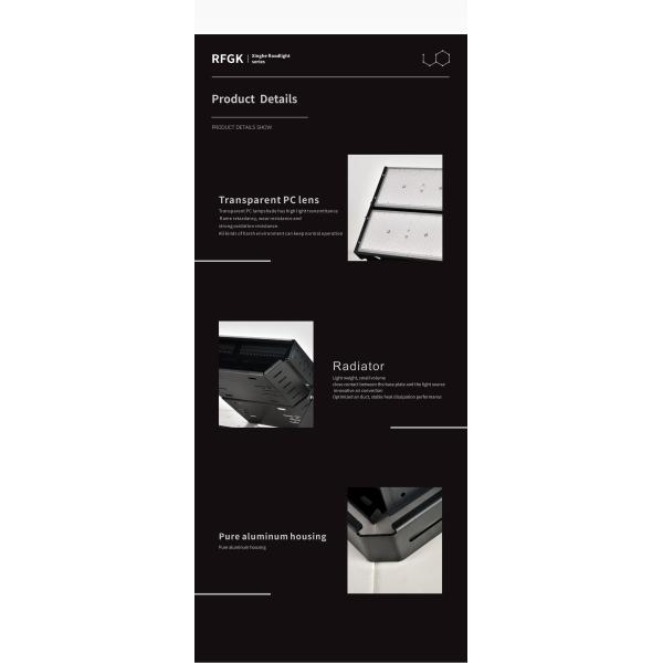 ODM 600W Светодиодный стадионный свет для футбольного поля 265V MeanWell ELG Driver