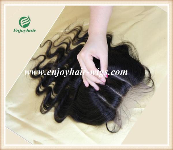 Lace top closure 4''x4'' ,brazilian virgin hair natural color body wave 10''-24''length
