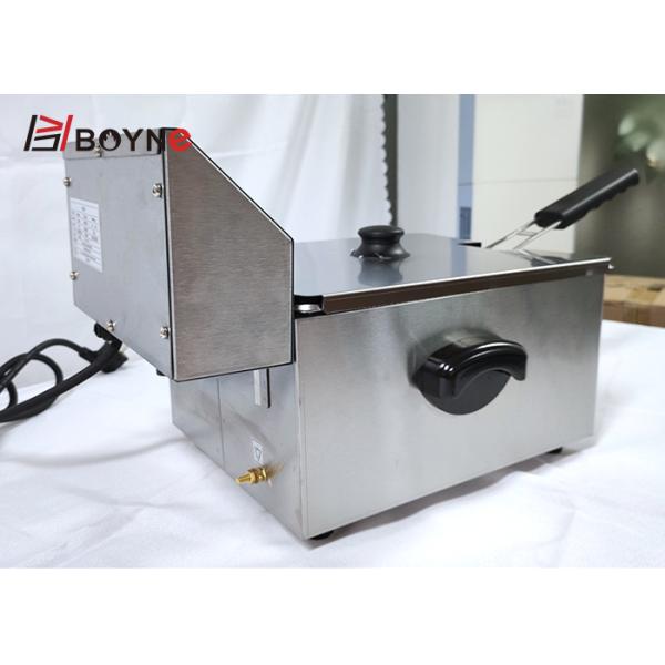6L Single Tank Stainless Steel Fryer Machine For Snacks