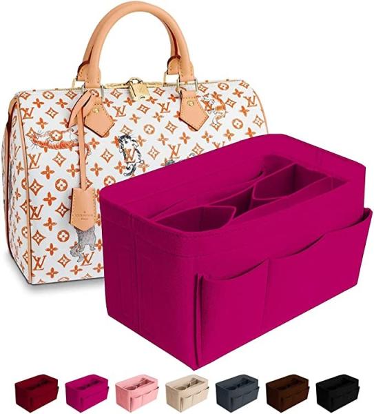 Light Pink LV Speedy Neverfull Genuine Leather LV Handbags 22*12*14cm