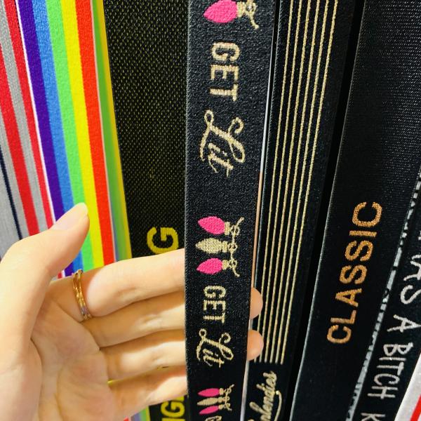 Custom wholesale jacquard nylon webbing fold over elastic ribbon binding bias tape