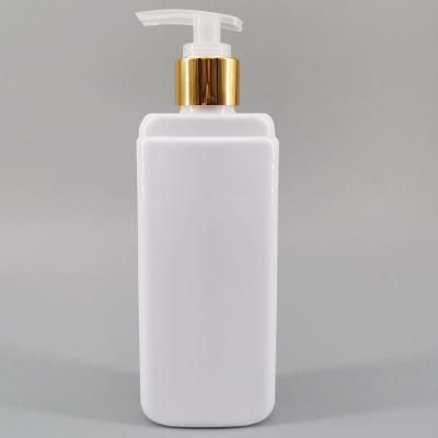 O quadrado dourou a garrafa cosmética da loção 7.0oz de 24mm