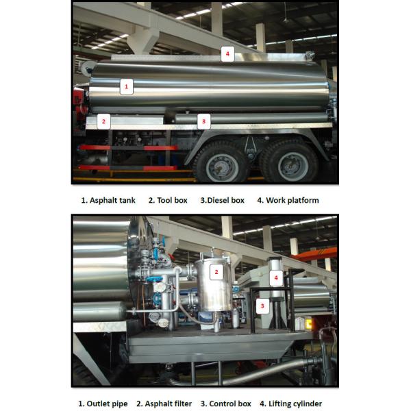 Le camion de matériel de construction d'asphalte de HOWO 10000L a monté conduire le mode