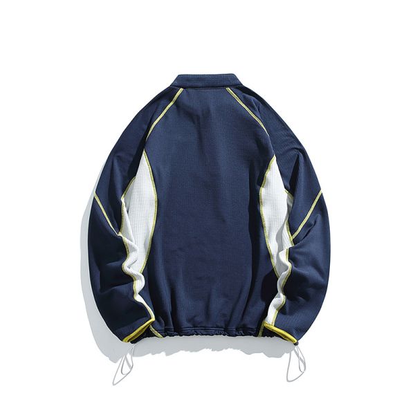 Stand Collar Color Block Jacket Thermal Antibacterial Polartec Fleece Outdoor Pullover