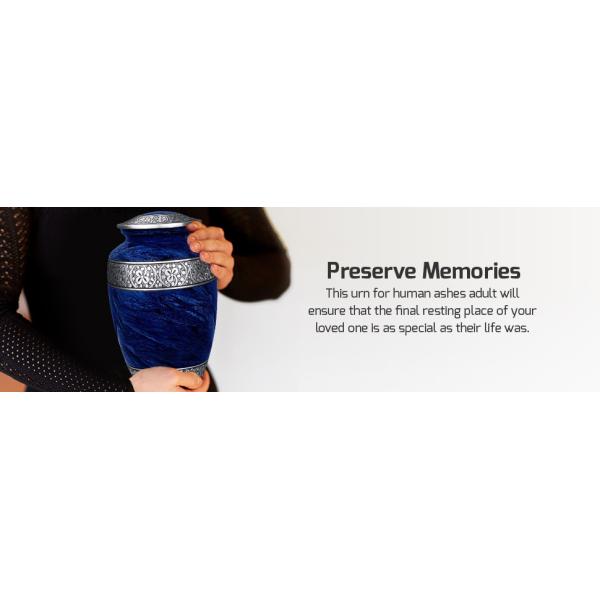 Urn for Human Ashes Adult Memorial Funeral Cremation Large Burial Urns (Adult Cremation Urn)