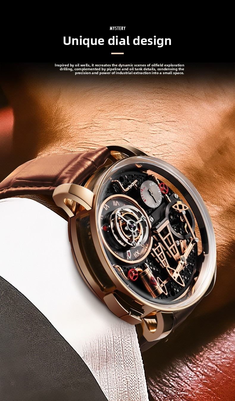 Water Resistant Men's Luxury Wristwatch Elegant Design Durable Strap Suitable Business Casual and Formal Occasions
