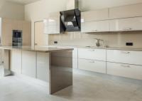 Decoração moderna de 60CM acima do revestimento modular moderno da melamina dos armários de cozinha