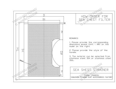 Marine Environment Sea Chest Strainer Basket Yangzhou Feihang Ship Accessories Factory