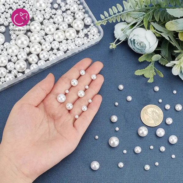 2-8mm Natural Real Beads Pearl Wholesale Price Half Drilled Freshwater Pearl Button Pearl for DIY Jewelry