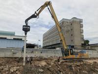 Trabalho de vibração de 12 projetos imobiliários da pilha de For Concrete Sheet do motorista de pilha do medidor