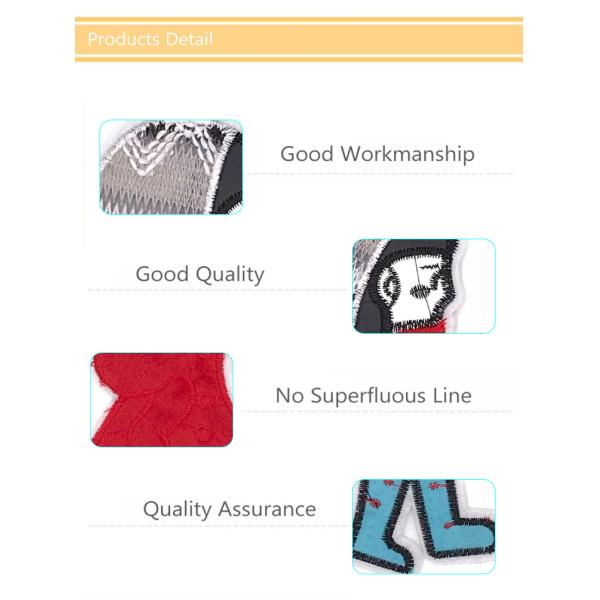 Delicate Cute Girl Embroidered Sports Patches 12 * 22.5CM Size For Hats / Shirts