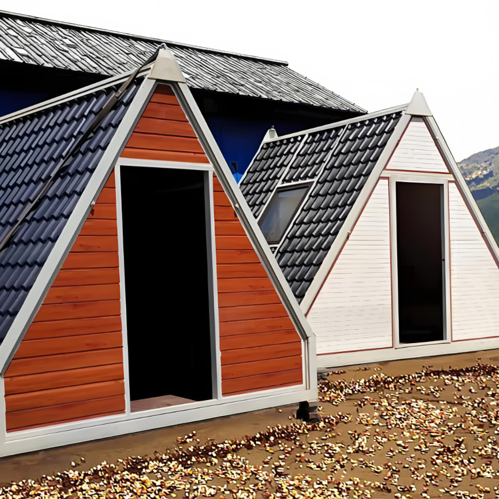 Waterproof Triangle House Steel Structure Container and Villa Featuring Sandwich Panel for Office Shop and Home Use