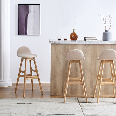 Luxury Bar Stool Modern Outdoor Metal Wood Kitchen Leather Velvet Bar Chair Barstool Wooden Counter Height Bar Stool for Kitchen
