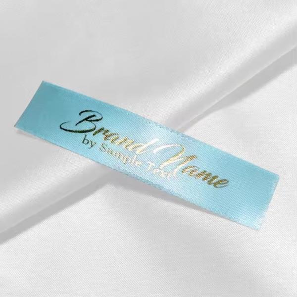 Satin Silk Printed Clothing Labels Woven Shirt Neck Tags Care Labels For Garments