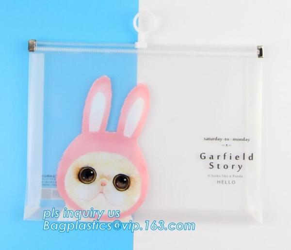 pencil stationery set pouch holder zipper with slider, Office & school stationery supply slider zip wallets document fil