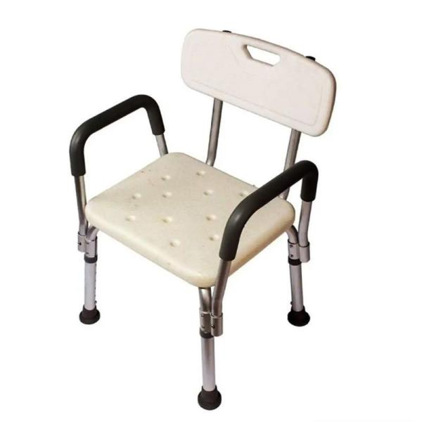 Résistant à la rouille fauteuil de douche pour handicapés de 100 kg fauteuil de salle de bain compact