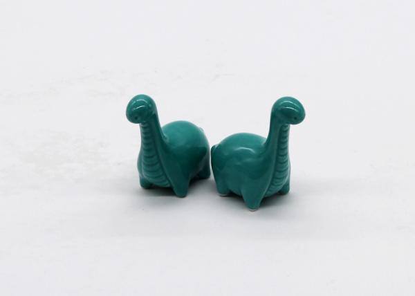 Hand Shaped Ceramic Blue Mini Dinosaur Figurine Dolomite Home Decoration Customized Size