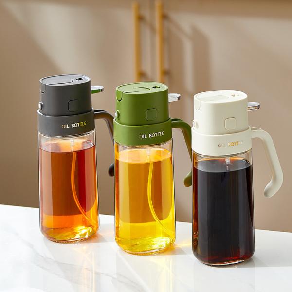 2024 New Arrive 2 In 1 Olive Oil Dispenser Bottle 550ml Large Capacity